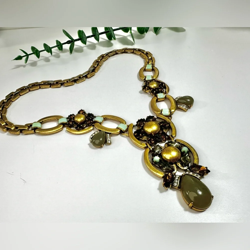💚Stella & Dot “Livvy” Statement Necklace *with wear* - Picture 5 of 12
